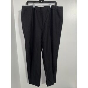 Bend Over Black Pull On Dress Pants Straight Leg Elastic Waist 2816108 24WP